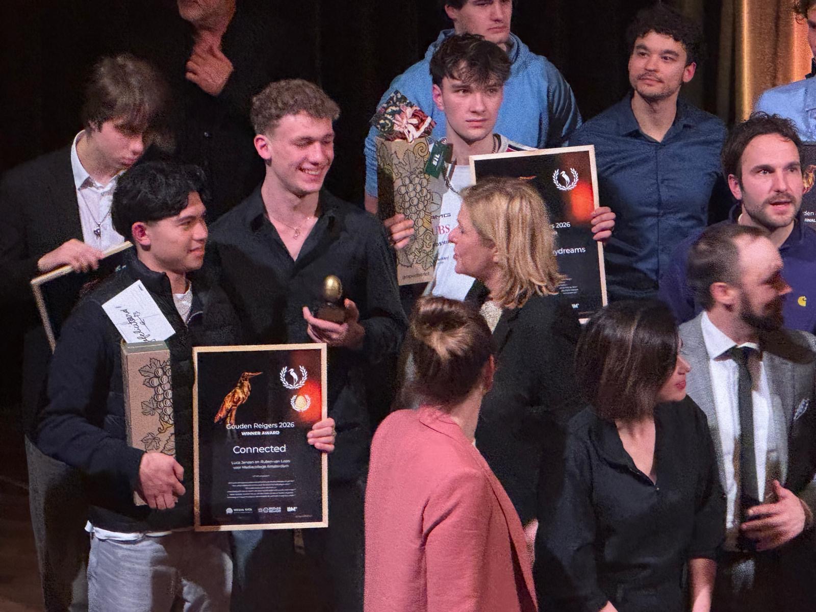 Luca ontvangt de Gouden Reigers award